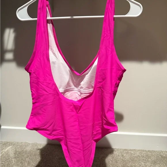 Vibrant Pink Woman’s One Piece Swimsuit - Picture 2 of 2